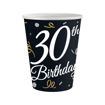 Picture of 30TH BIRTHDAY BLACK & GOLD CUP 250ML 6 PACK